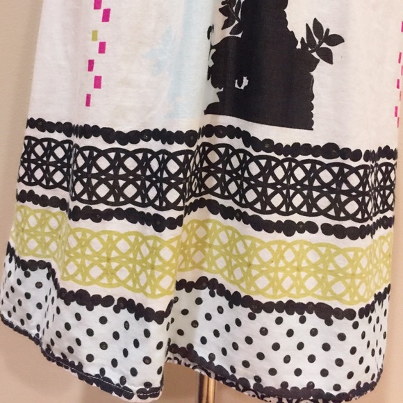 Rare Yag Couture Boho V-Neck Cotton Printed Dress - Picture 3 of 4